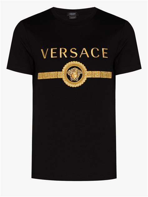 men's versace v neck t shirt|Versace logo v neck.